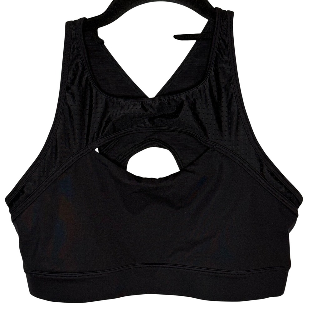 Fabletics Black Crossback‎ Sports Bra Cutout Size Small Unpadded Fast Shipping